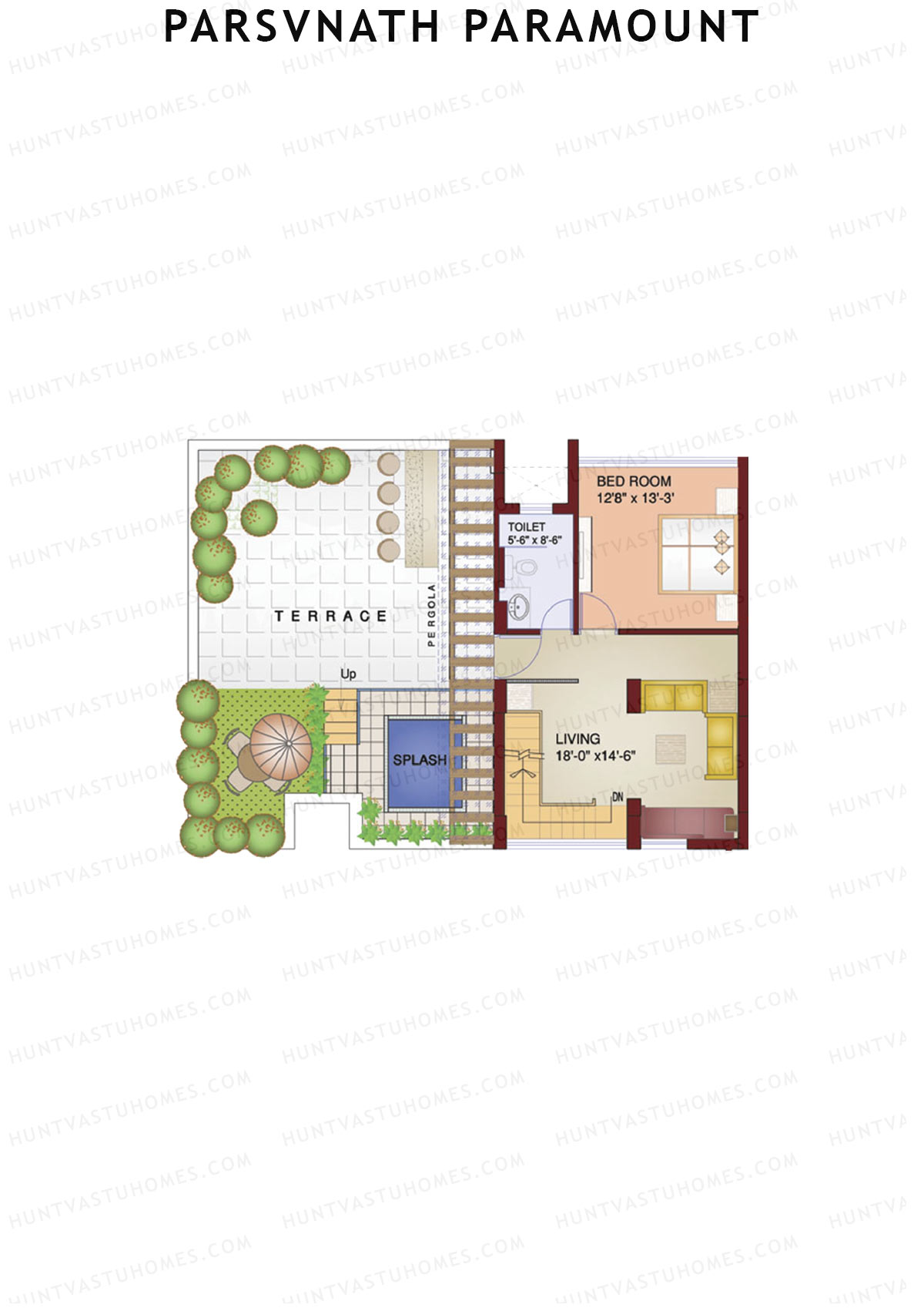 Parsvnath Paramount Tower 2 Unit 2 Type (Penthouse) Floor Plan