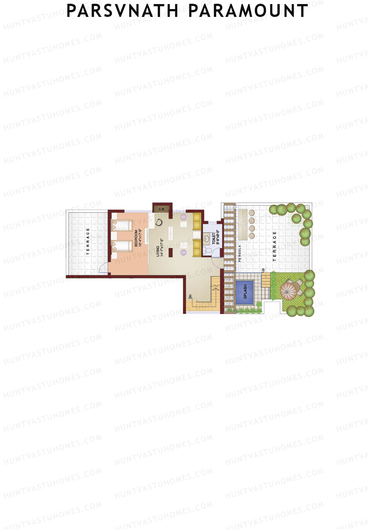 Parsvnath Paramount Tower 4 Unit 2 Type (Penthouse) Floor Plan