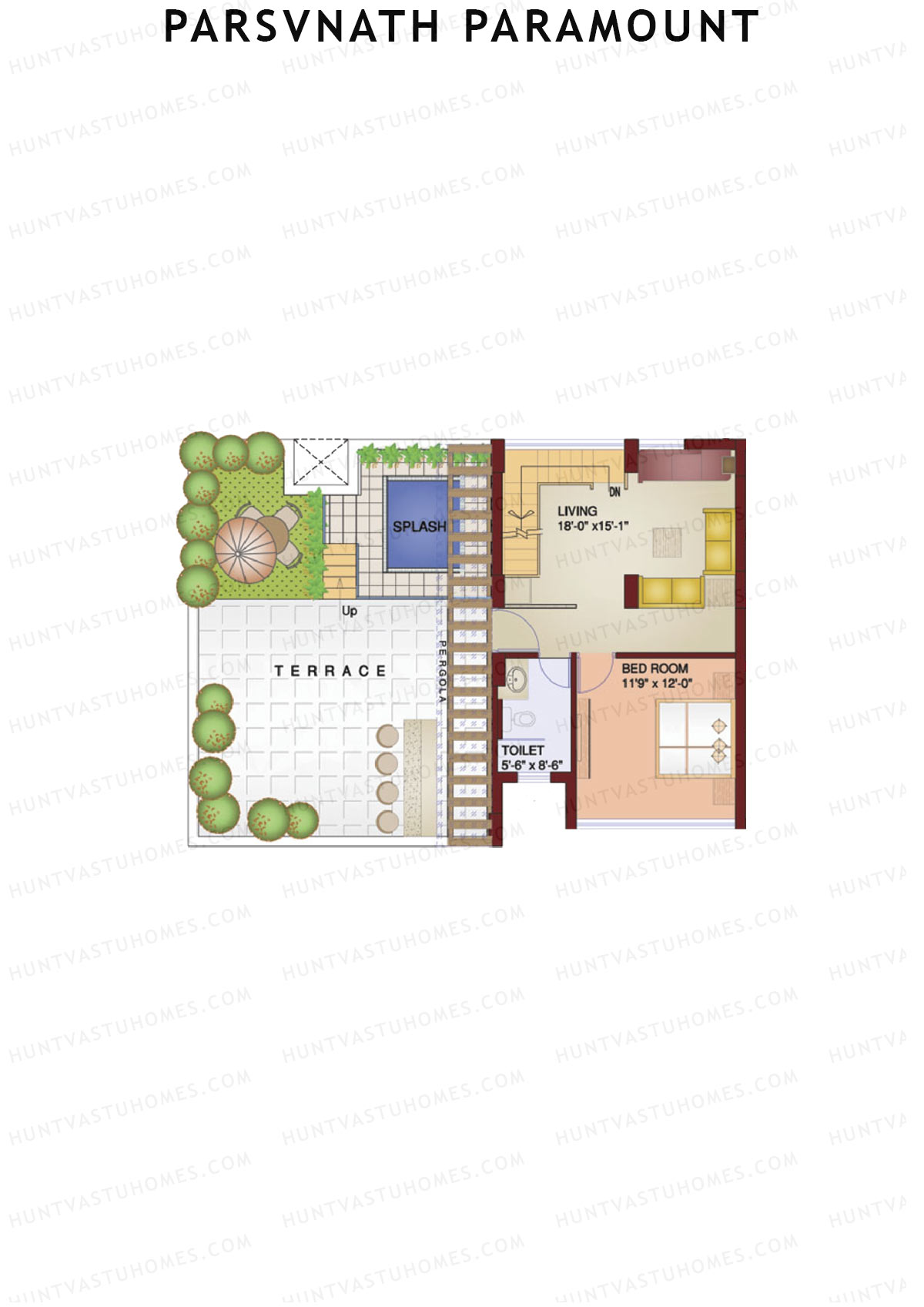 Parsvnath Paramount Tower 5 Unit 1 Type (Penthouse) Floor Plan