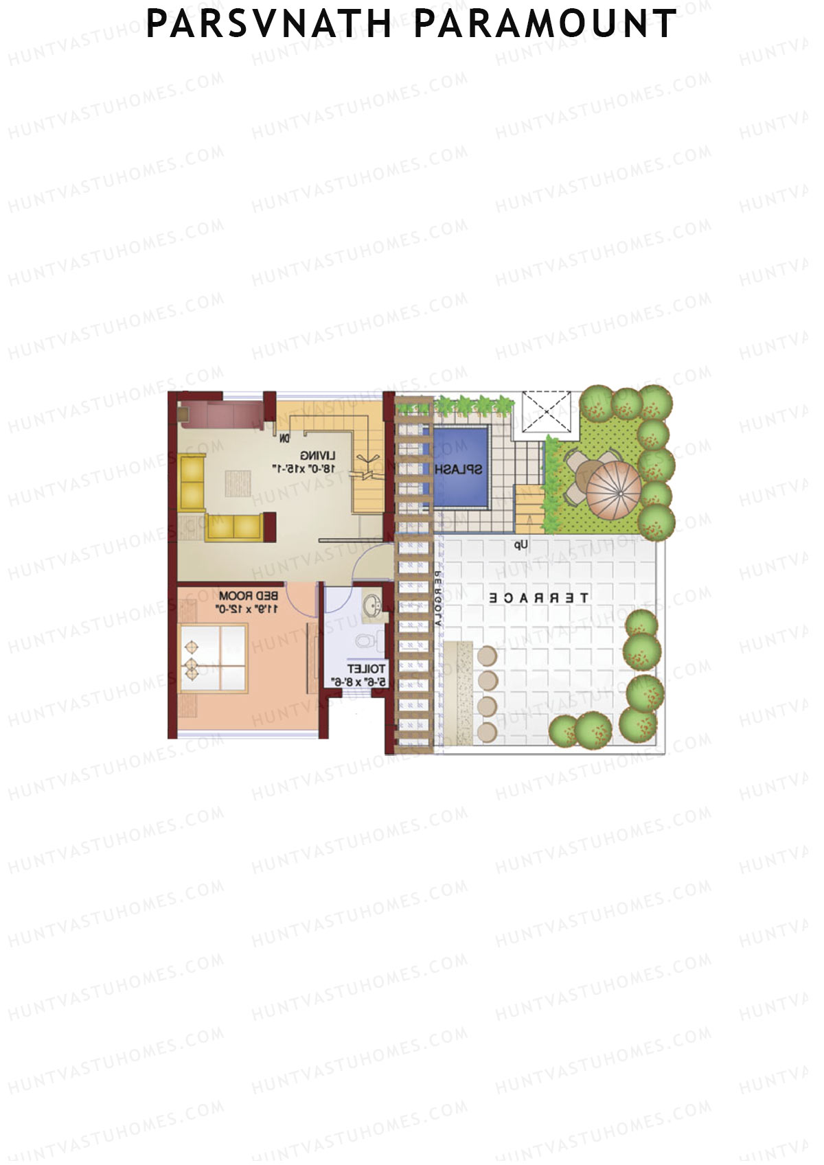Parsvnath Paramount Tower 5 Unit 2 Type (Penthouse) Floor Plan