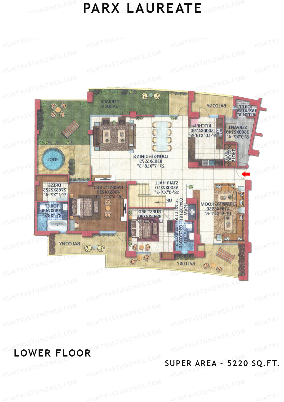 Parx Laureate Delonix Unit 1 (Penthouse) Floor Plan