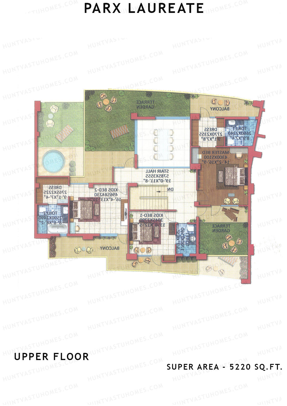 Parx Laureate Delonix Unit 1 (Penthouse) Floor Plan
