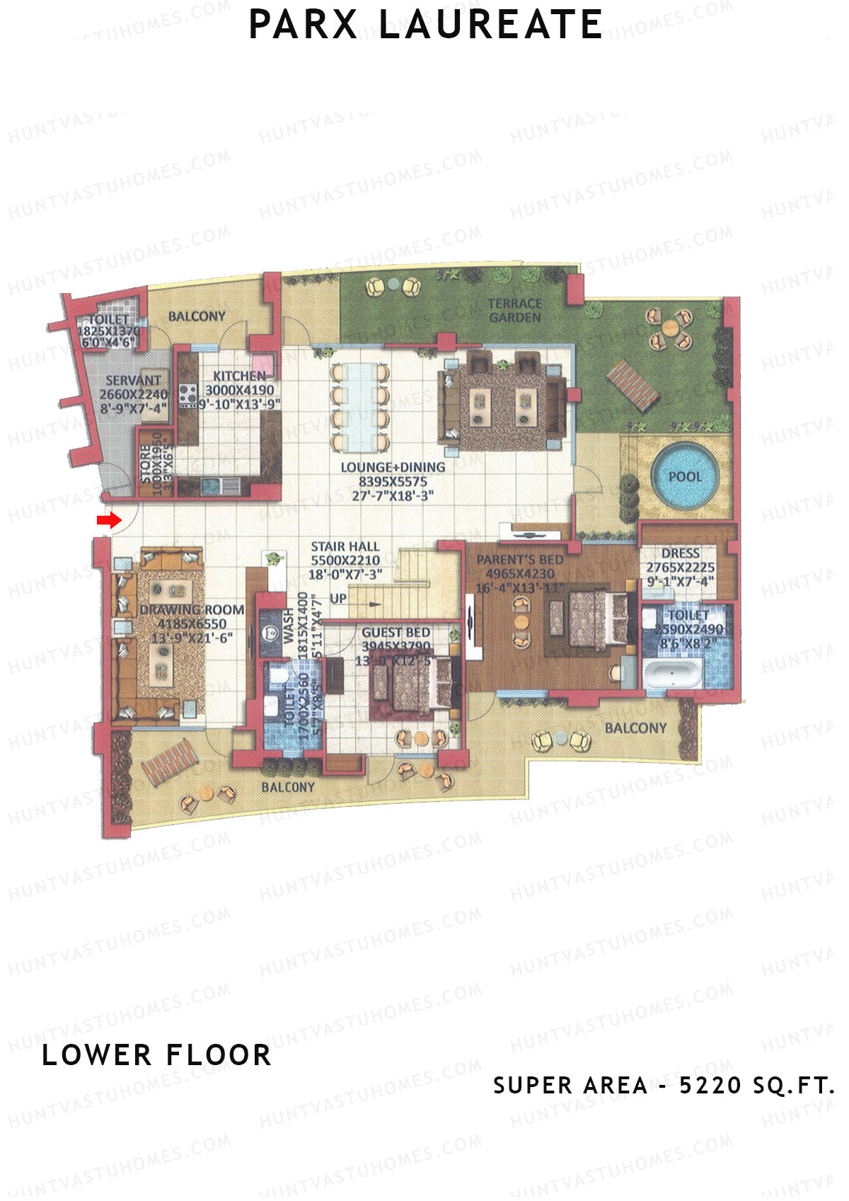 Parx Laureate Delonix Unit 2 (Penthouse) Floor Plan