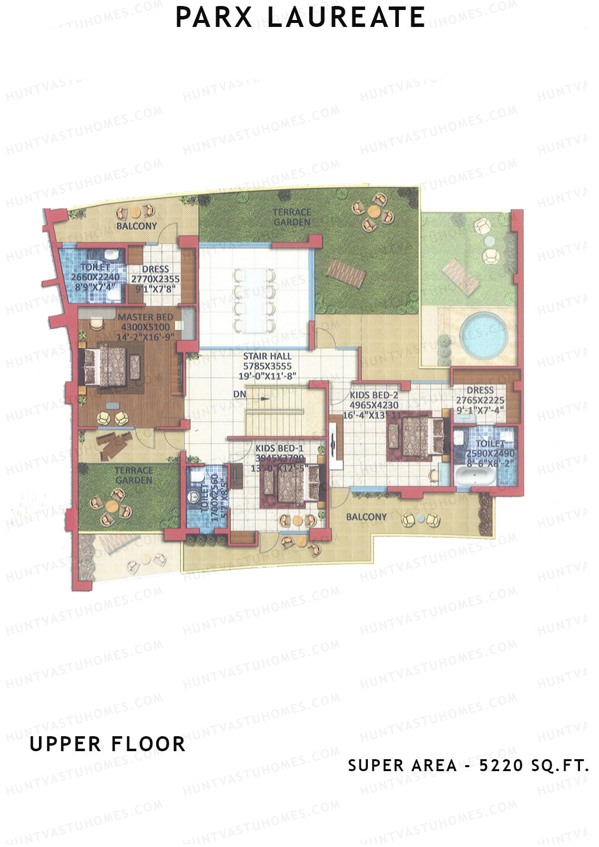 Parx Laureate Delonix Unit 2 (Penthouse) Floor Plan