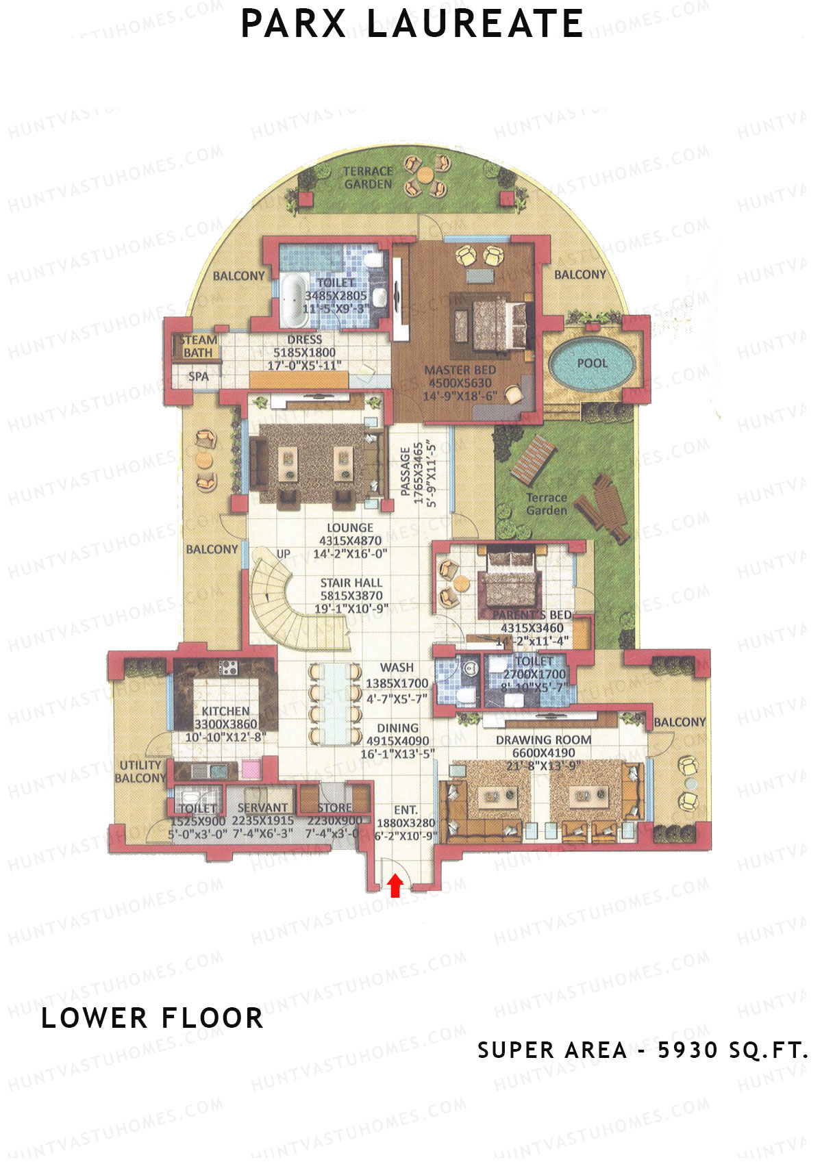 Parx Laureate Delonix Unit 3 (Penthouse) Floor Plan