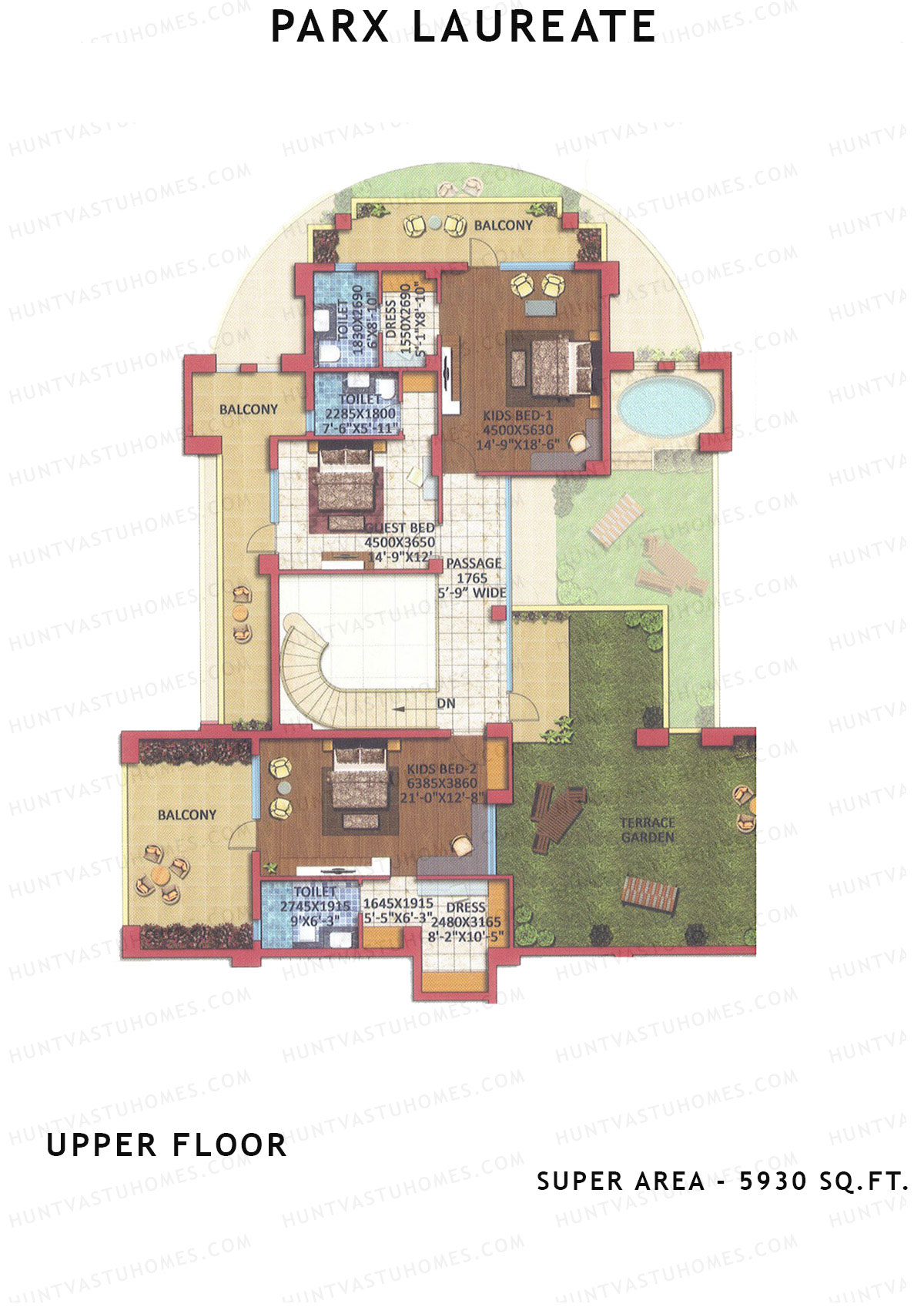 Parx Laureate Delonix Unit 3 (Penthouse) Floor Plan