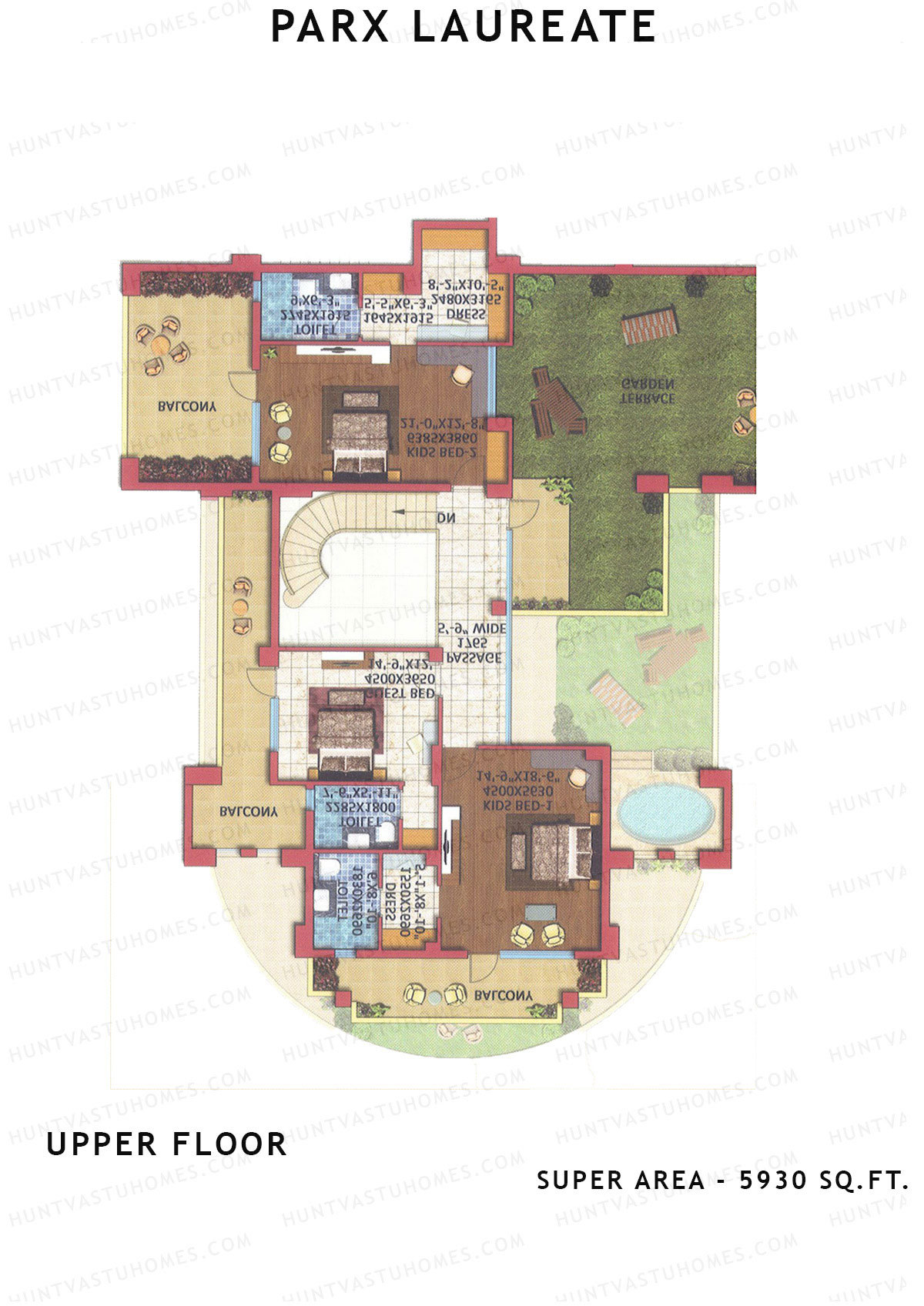 Parx Laureate Laurel Unit 3 (Penthouse) Floor Plan