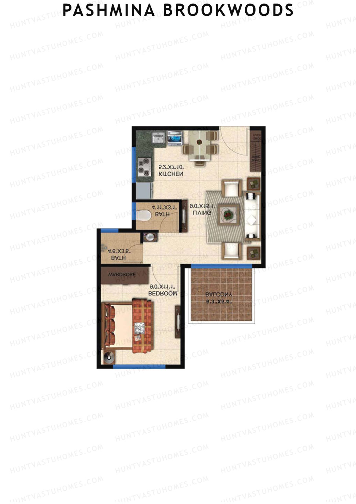 Pashmina Brookwoods Block 2 Wing C Unit 6 Floor Plan