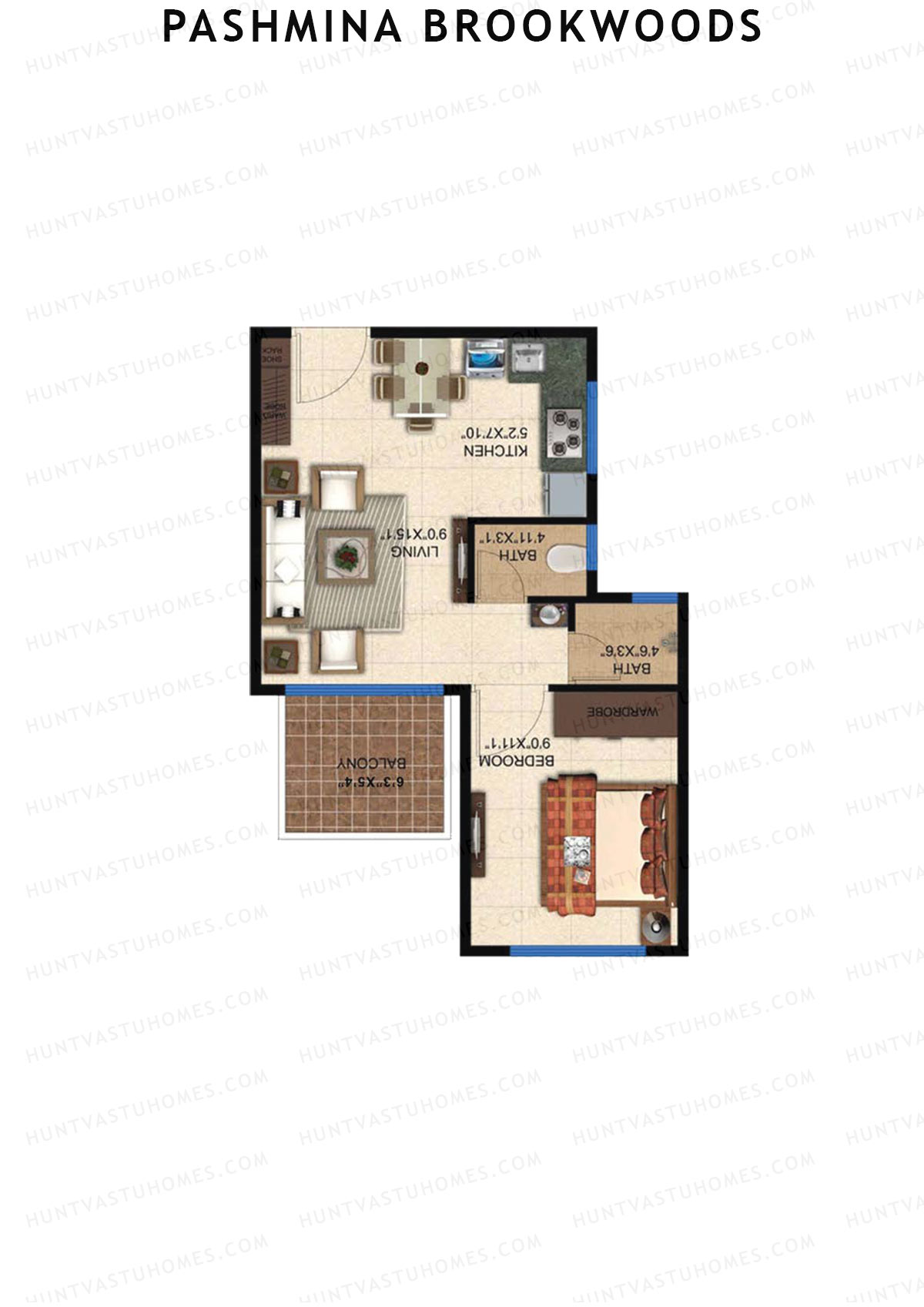 Pashmina Brookwoods Block 2 Wing D Unit 2 Floor Plan