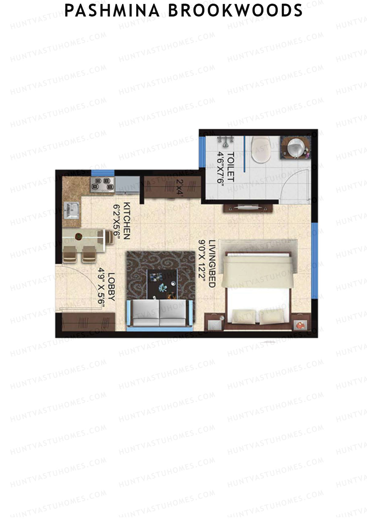 Pashmina Brookwoods Block 2 Wing F Unit 6 Floor Plan
