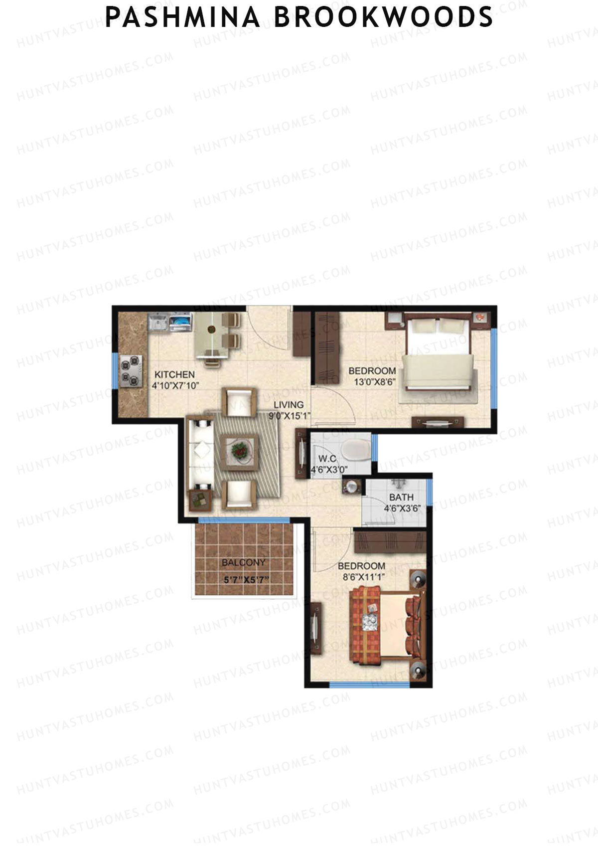 Pashmina Brookwoods Block 3 Wing G Unit 6 Floor Plan