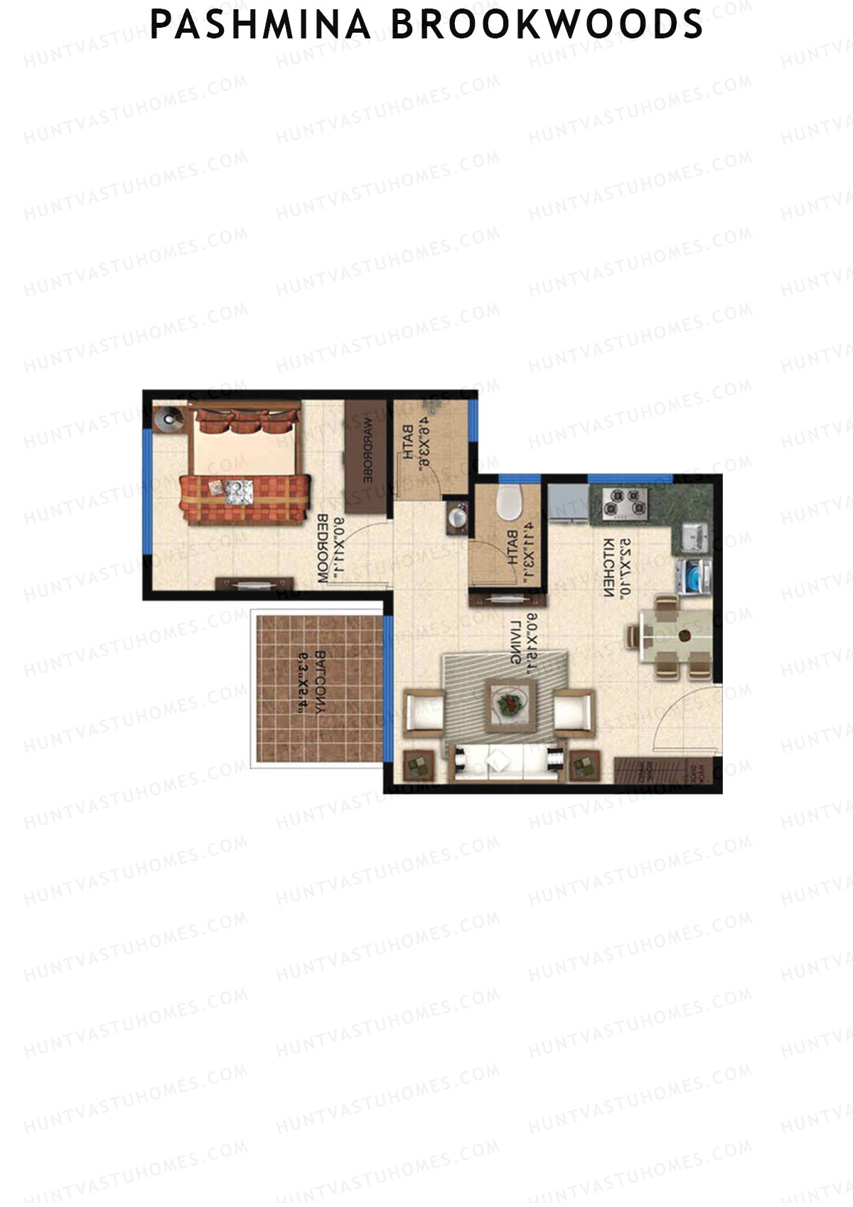 Pashmina Brookwoods Block 3 Wing H Unit 5 Floor Plan