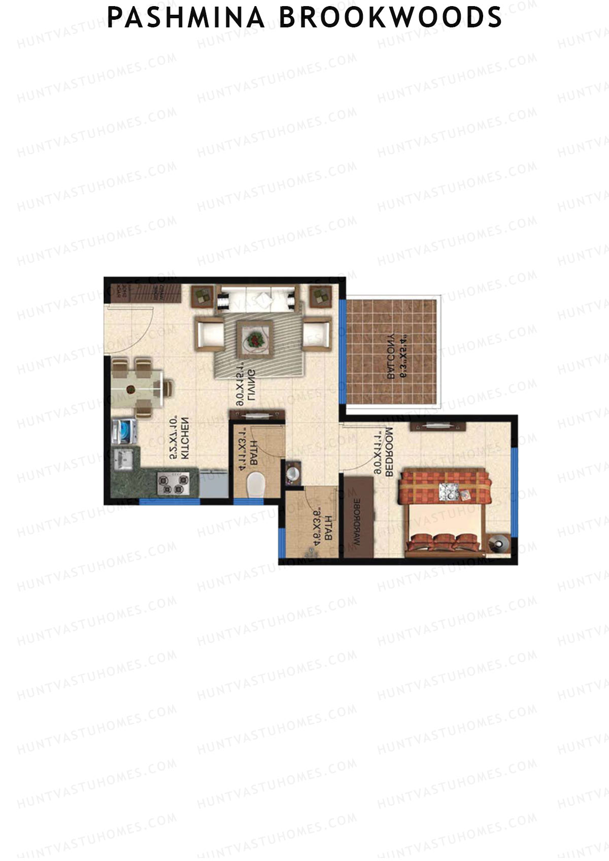 Pashmina Brookwoods Block 3 Wing I Unit 3 Floor Plan
