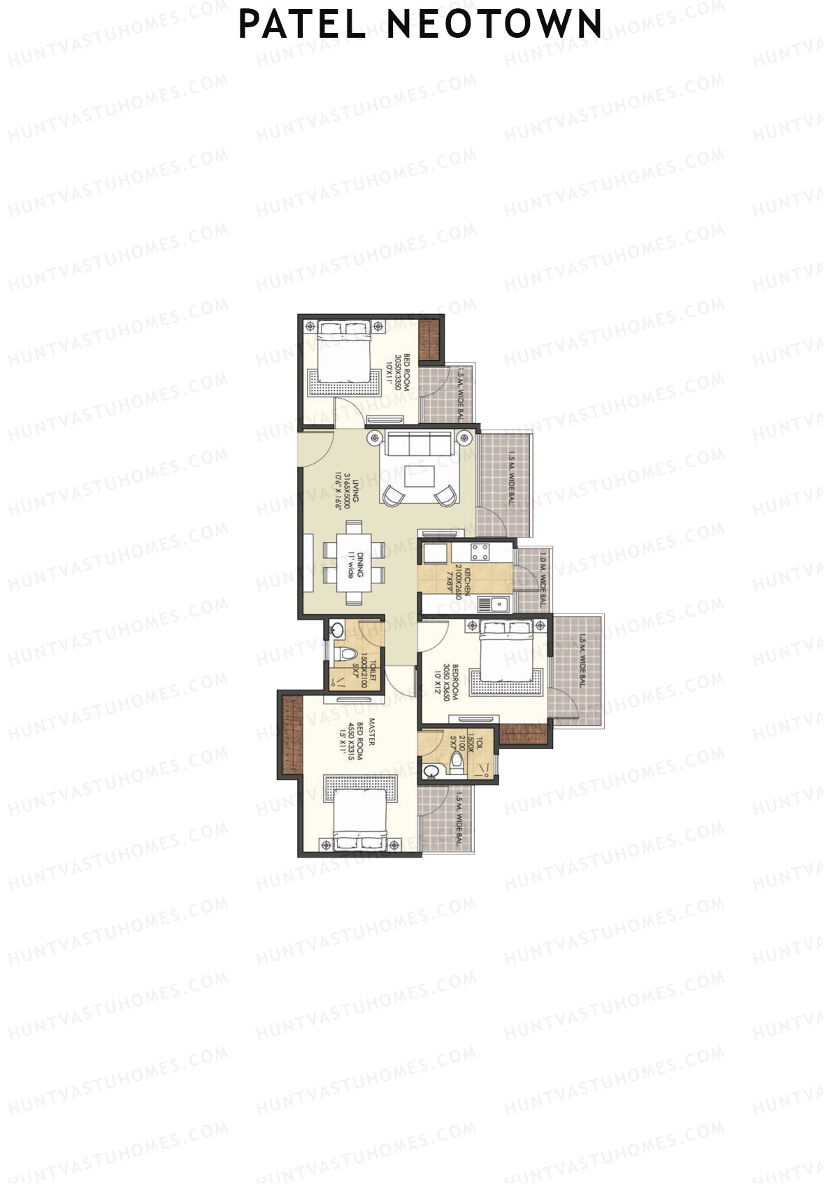 Patel Neotown Tower L Unit 1 (Type 8) Floor Plan