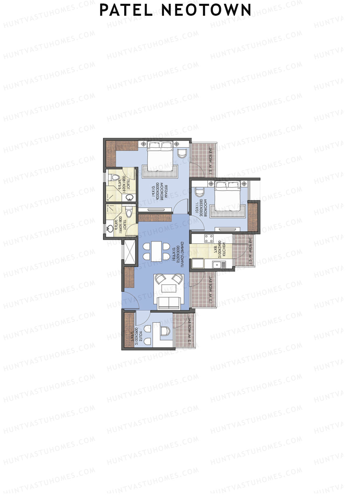 Patel Neotown Tower L Unit 4 (Type 6) Floor Plan