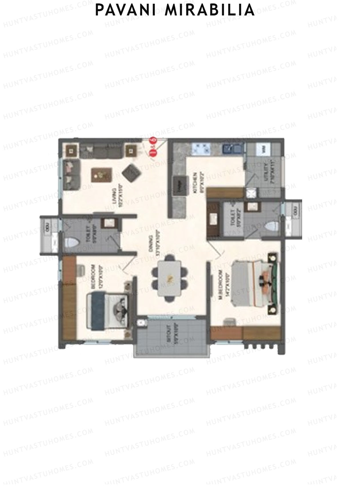 Pavani Mirabilia Block B Unit 1 Floor Plan