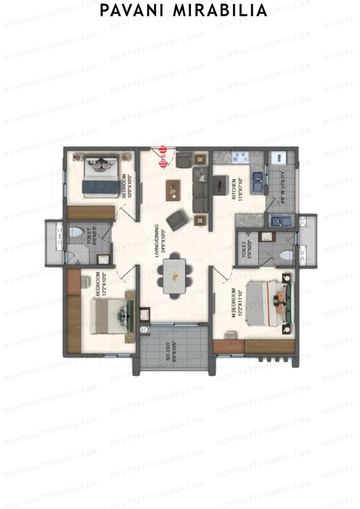 Pavani Mirabilia Block C Unit 10 Floor Plan