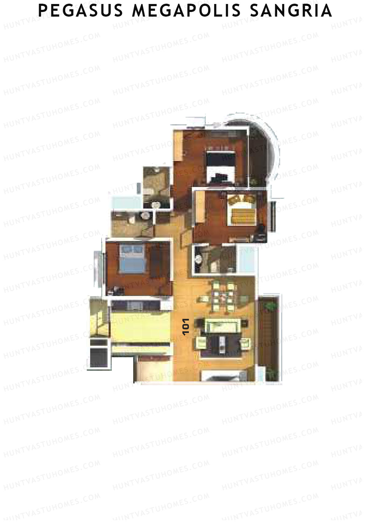 Pegasus Megapolis Sangria Tower B Unit 1 Floor Plan