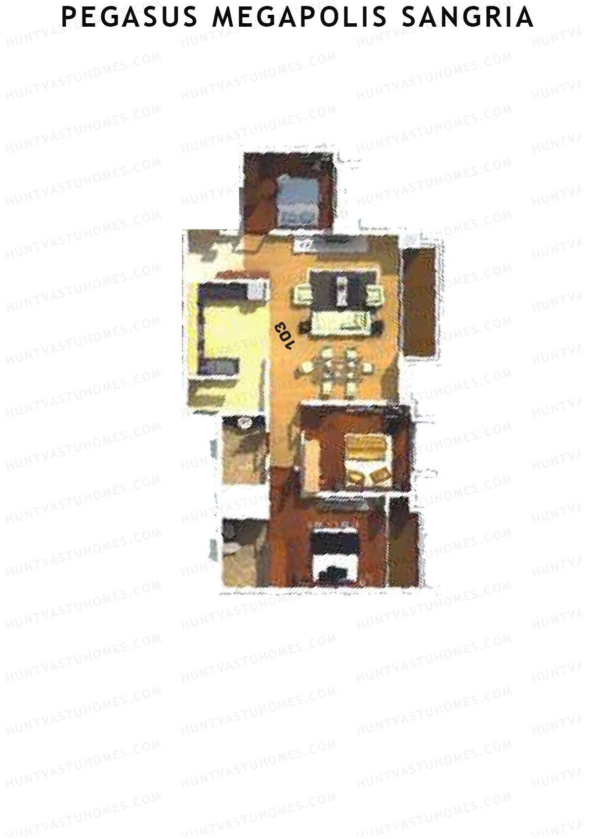 Pegasus Megapolis Sangria Tower B Unit 3 Floor Plan