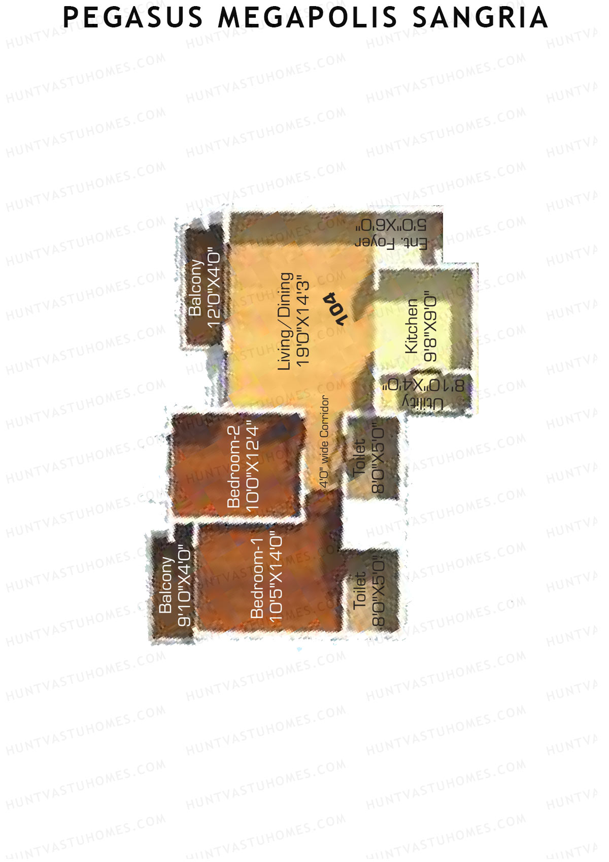 Pegasus Megapolis Sangria Tower B Unit 4 Floor Plan