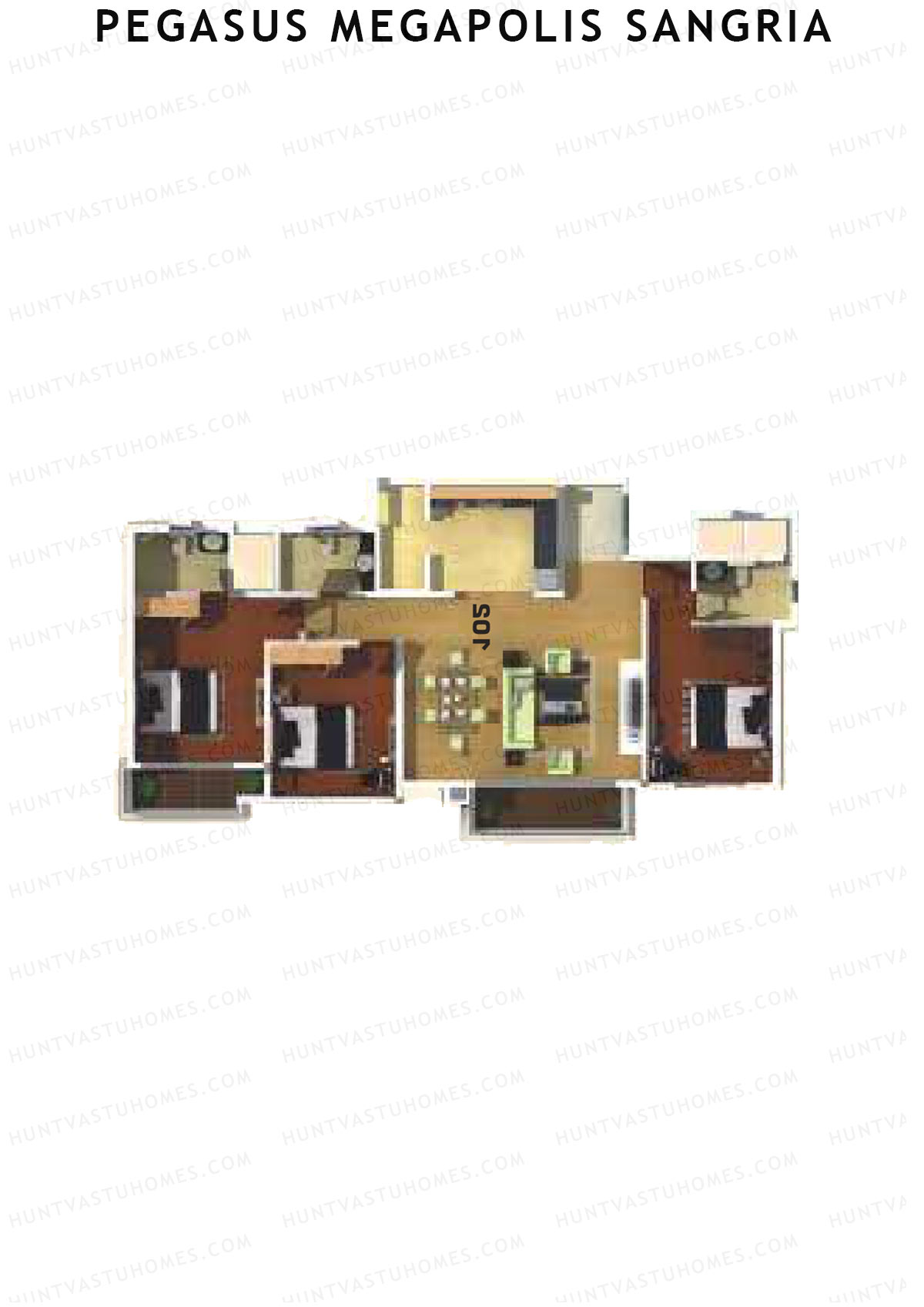 Pegasus Megapolis Sangria Tower C Unit 1 Floor Plan