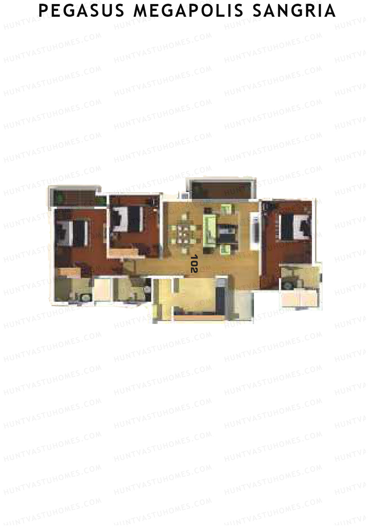 Pegasus Megapolis Sangria Tower C Unit 2 Floor Plan