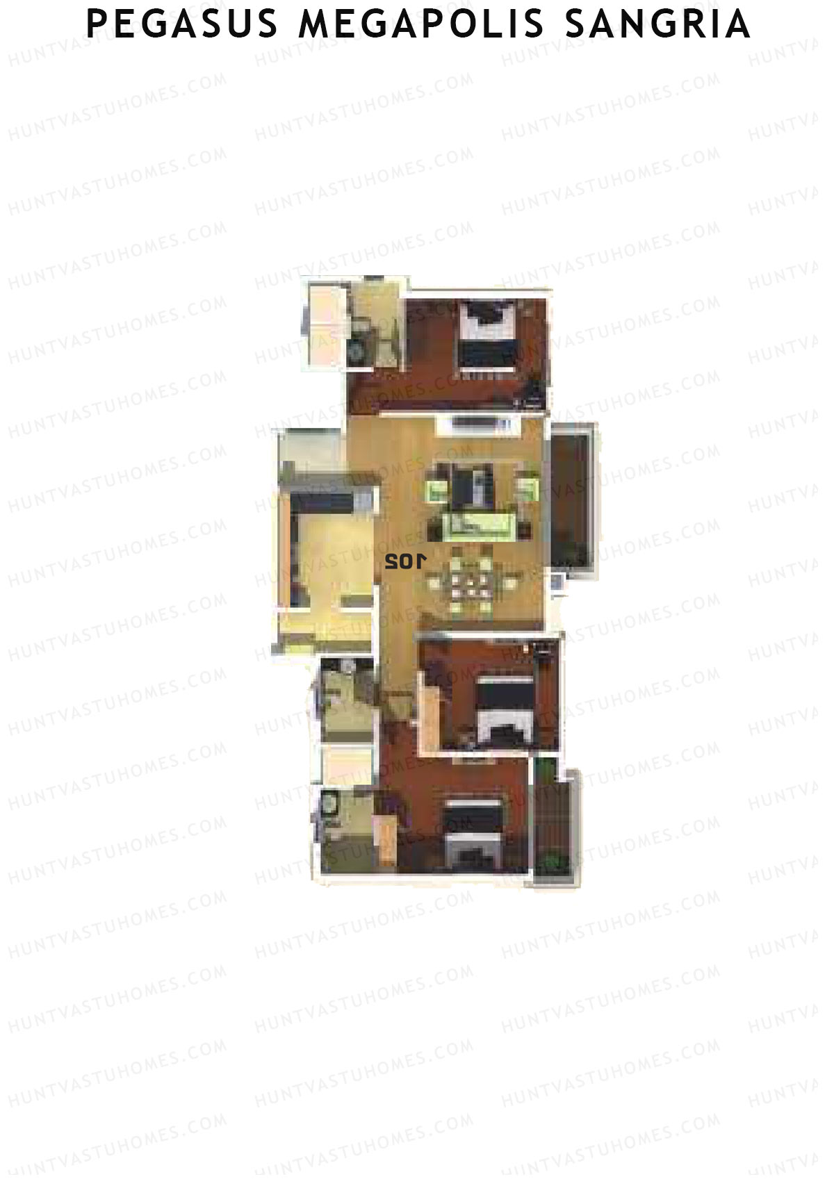 Pegasus Megapolis Sangria Tower E Unit 1 Floor Plan