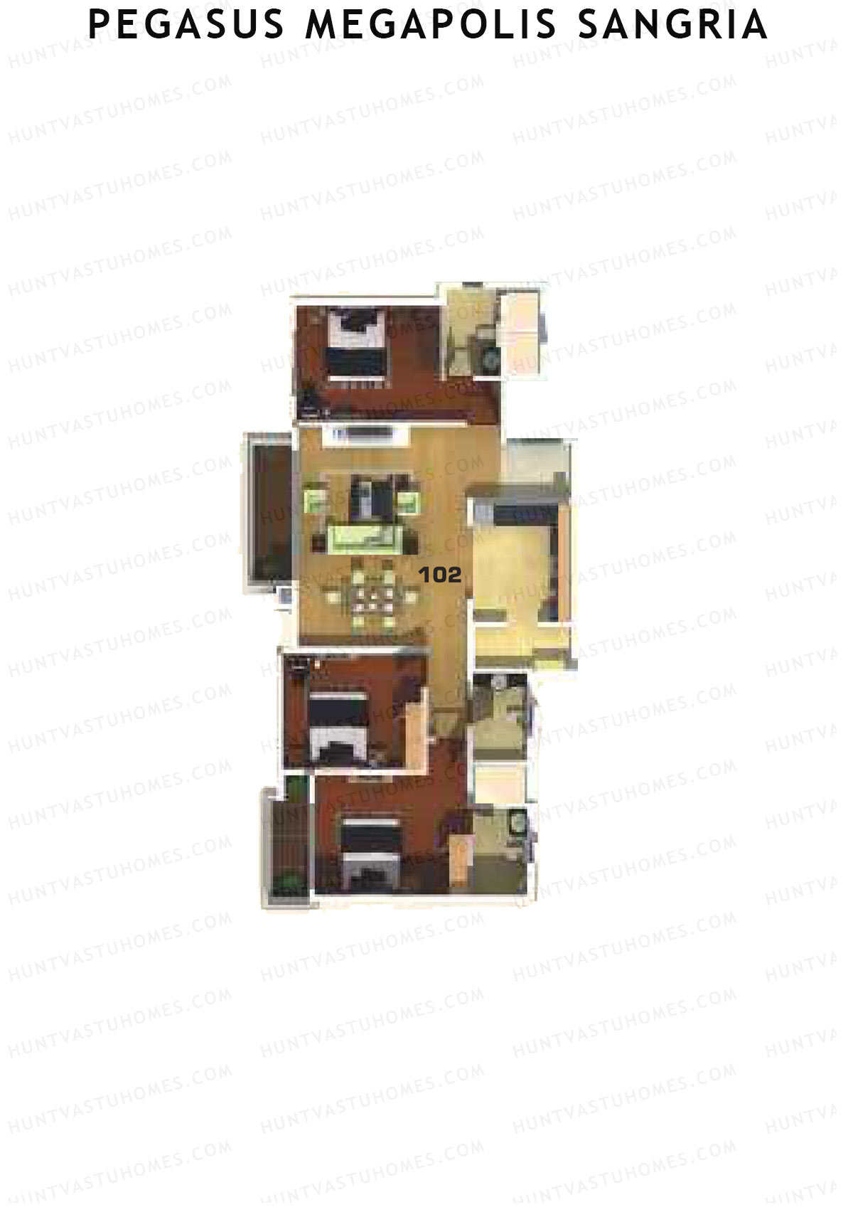 Pegasus Megapolis Sangria Tower E Unit 2 Floor Plan