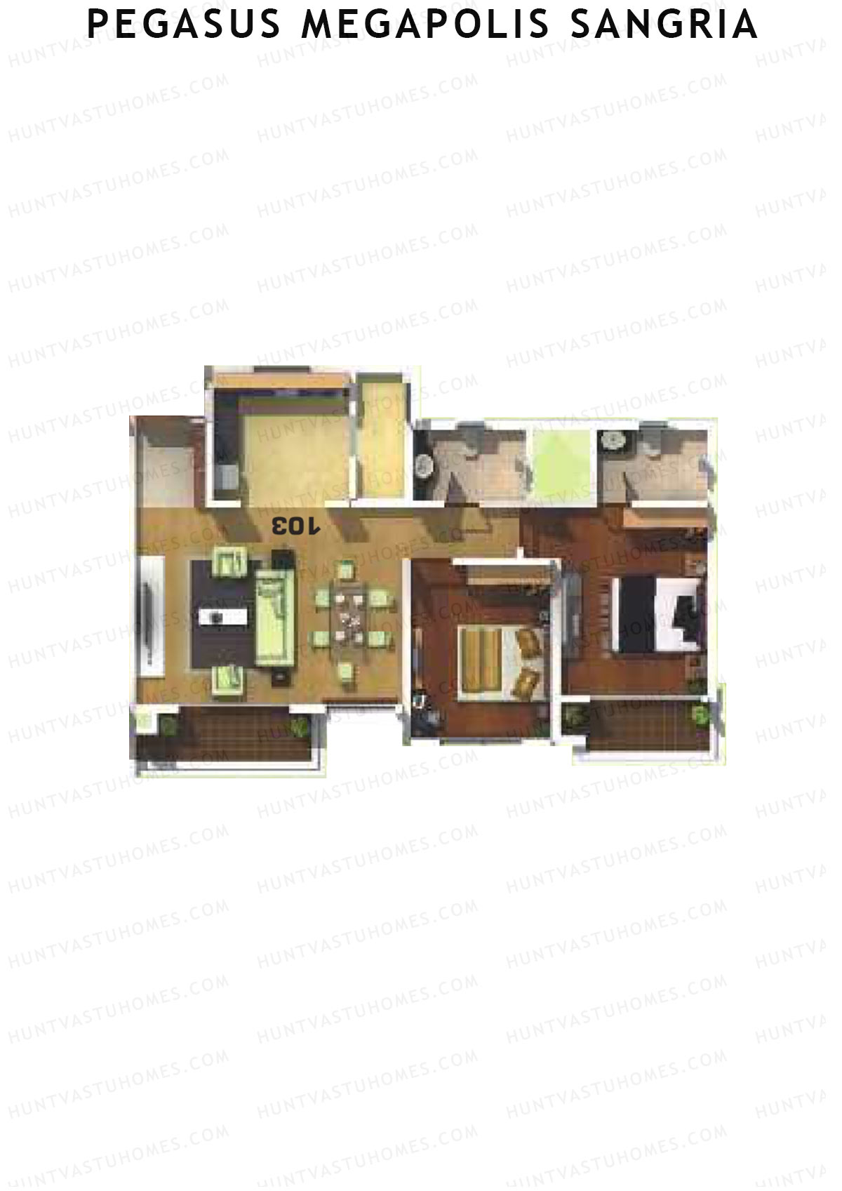 Pegasus Megapolis Sangria Tower F Unit 3 Floor Plan