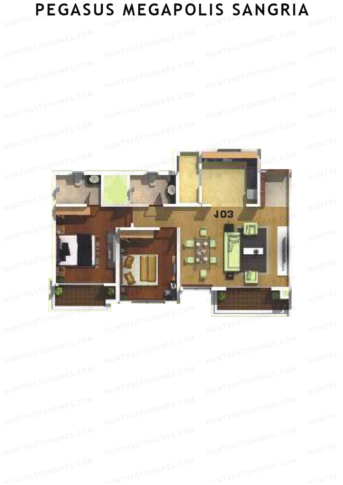 Pegasus Megapolis Sangria Tower F Unit 4 Floor Plan