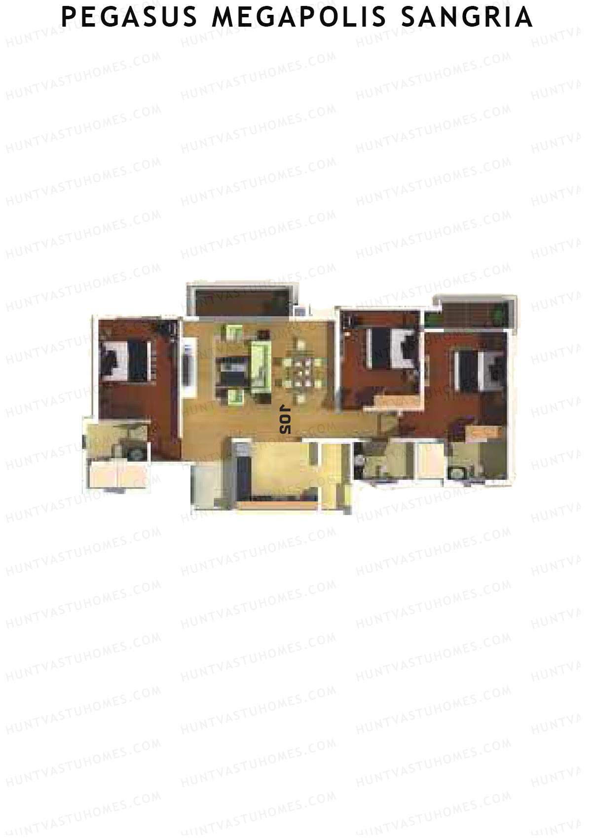 Pegasus Megapolis Sangria Tower G Unit 1 Floor Plan
