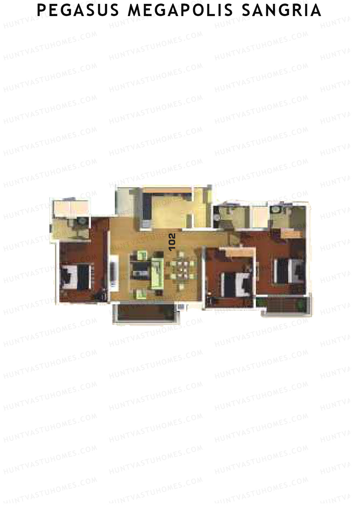 Pegasus Megapolis Sangria Tower G Unit 2 Floor Plan