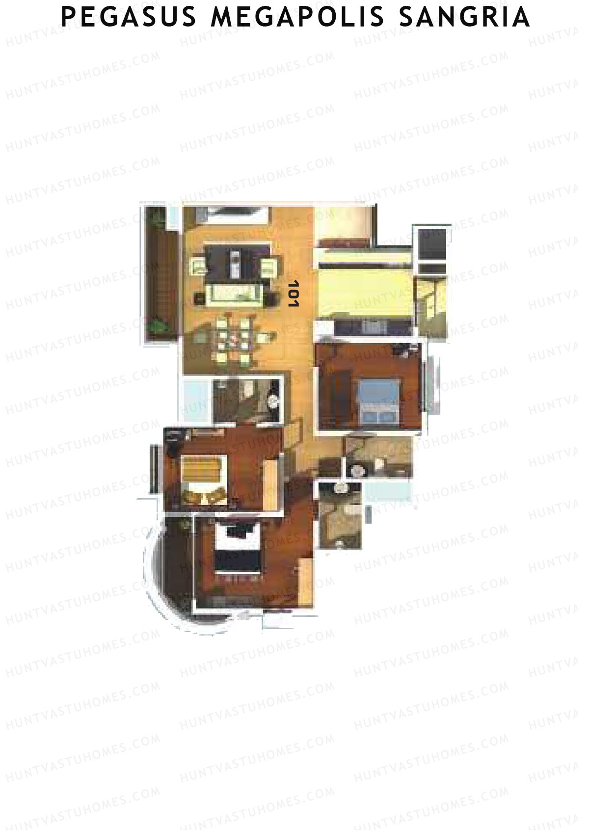 Pegasus Megapolis Sangria Tower H Unit 1 Floor Plan
