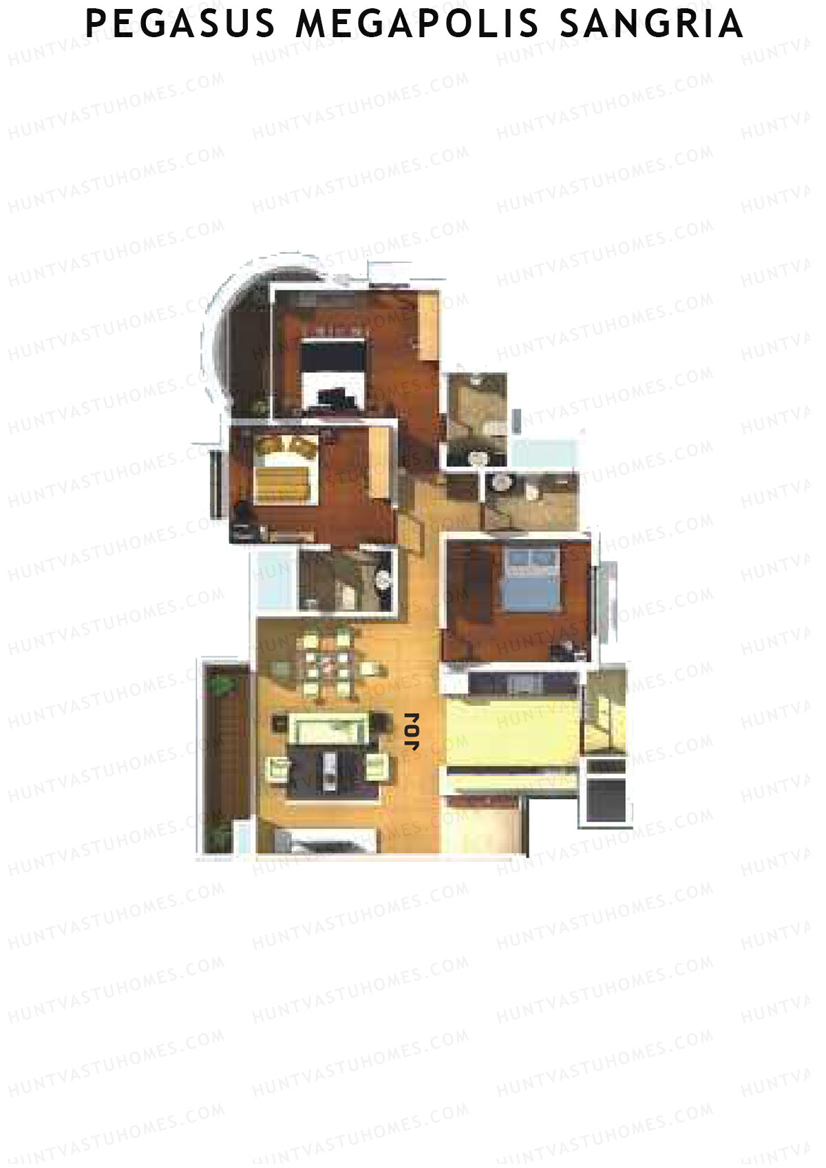 Pegasus Megapolis Sangria Tower H Unit 2 Floor Plan