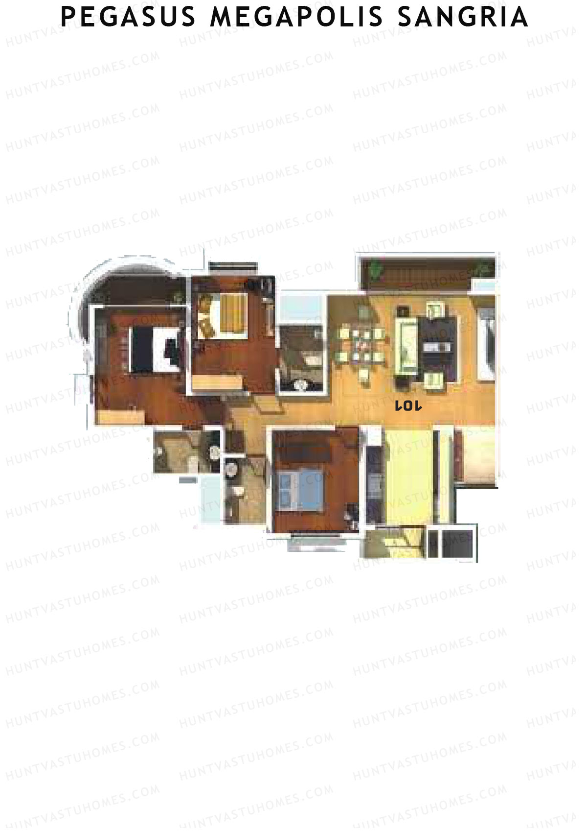 Pegasus Megapolis Sangria Tower I Unit 1 Floor Plan