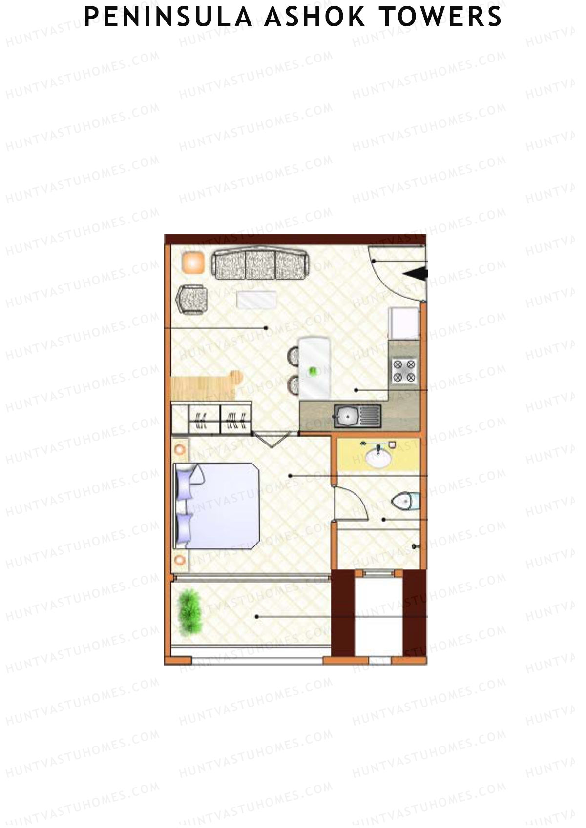 Peninsula Ashok Towers Tower D Unit 6 Floor Plan