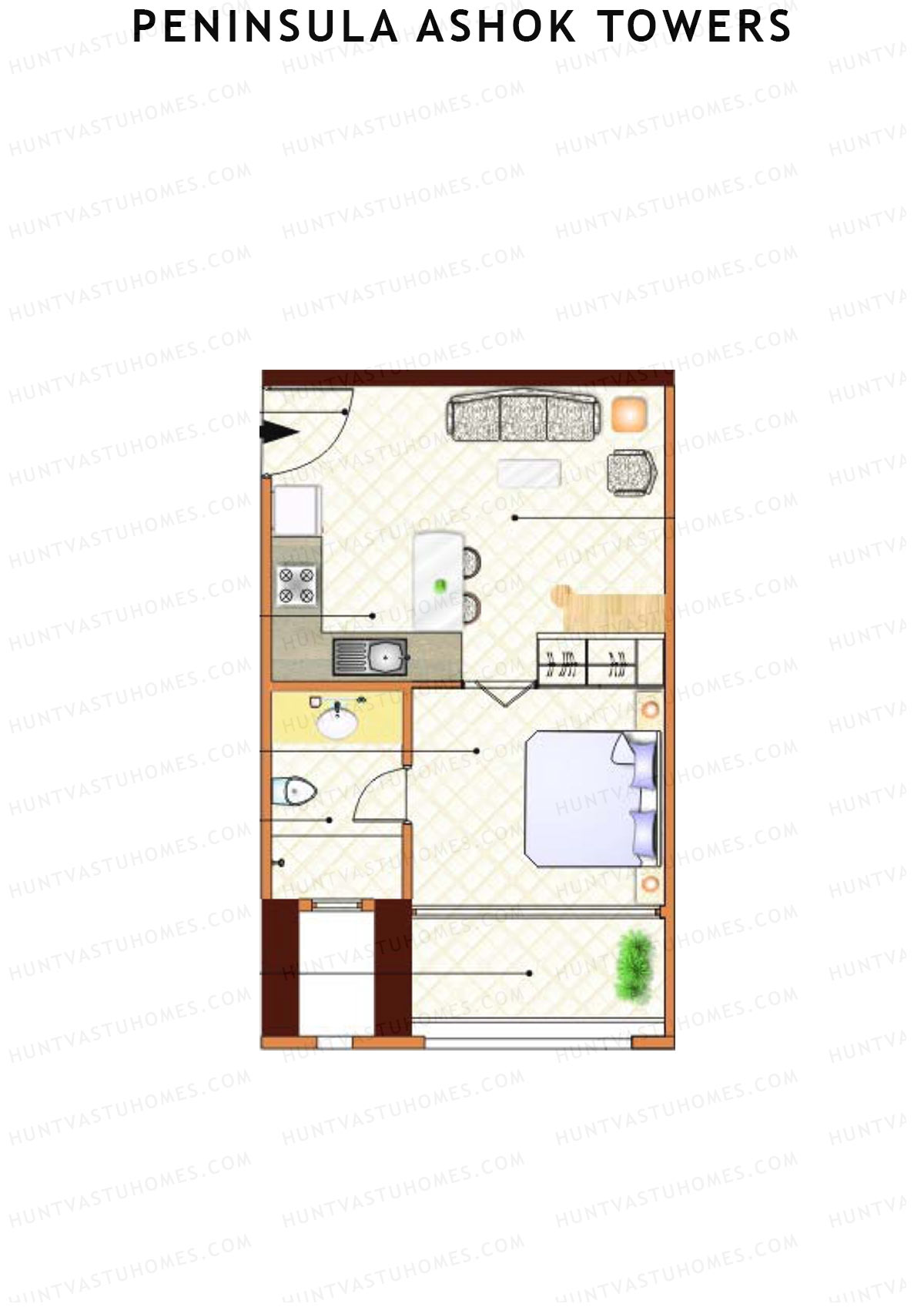 Peninsula Ashok Towers Tower D Unit 7 Floor Plan