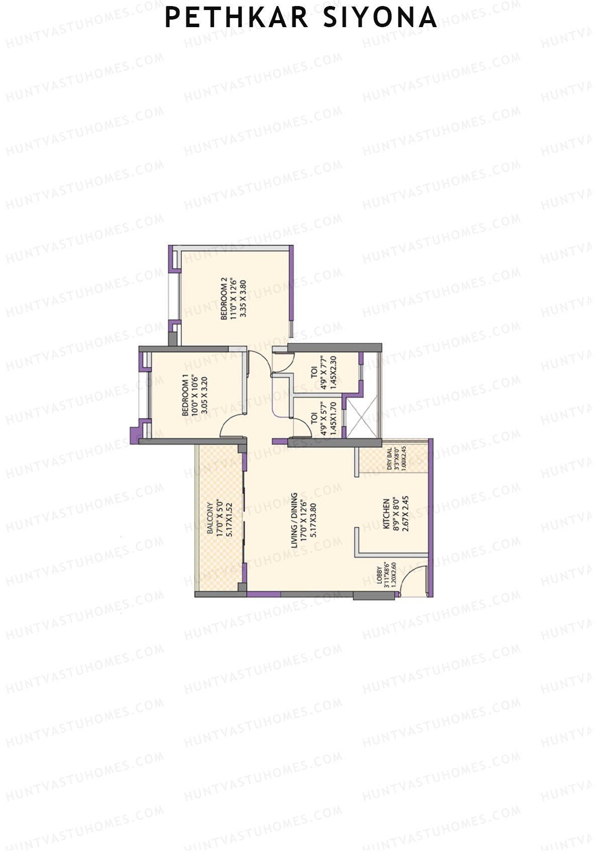 Pethkar Siyona Wing E2 Unit 1 Floor Plan