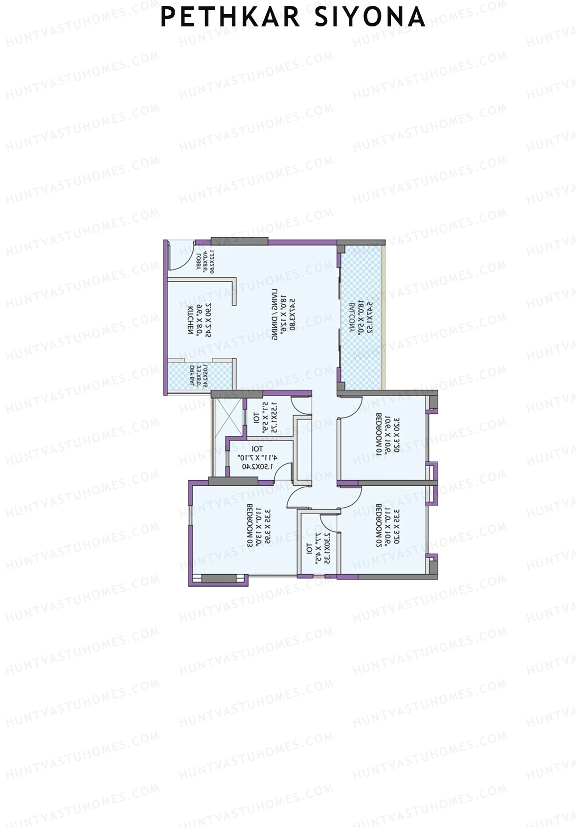Pethkar Siyona Wing E2 Unit 3 Floor Plan