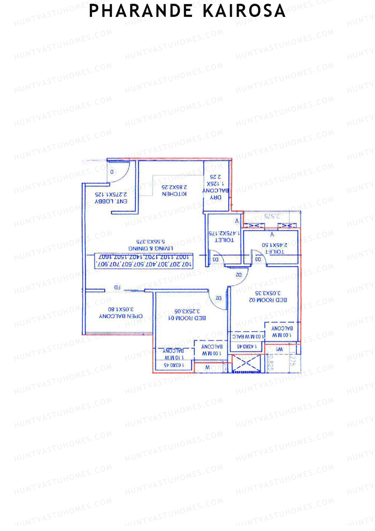 Pharande Kairosa Tower A Unit 3  Floor Plan