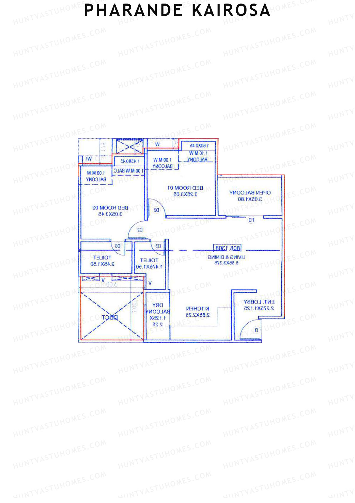 Pharande Kairosa Tower B Unit 1  Floor Plan