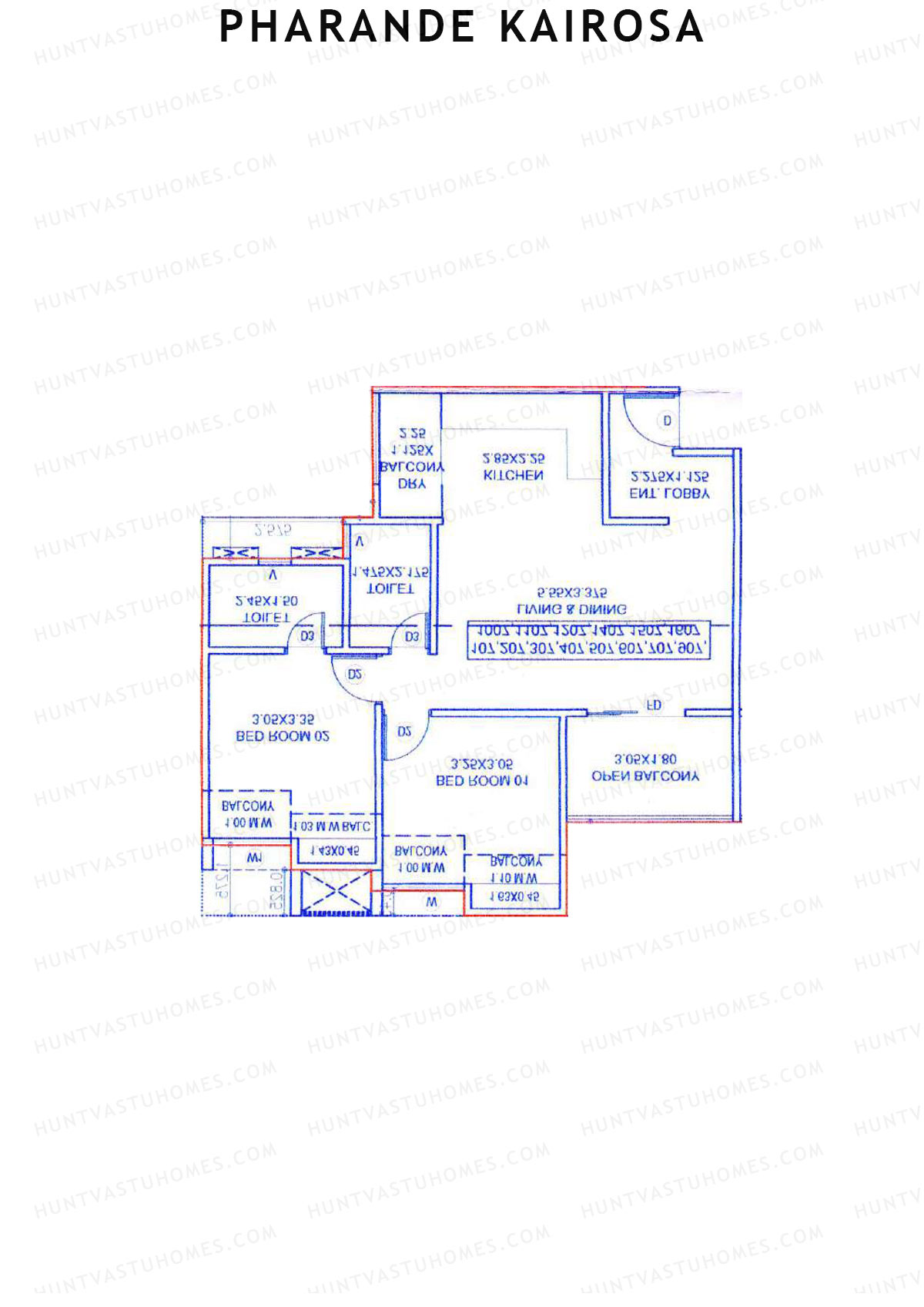 Pharande Kairosa Tower B Unit 6  Floor Plan