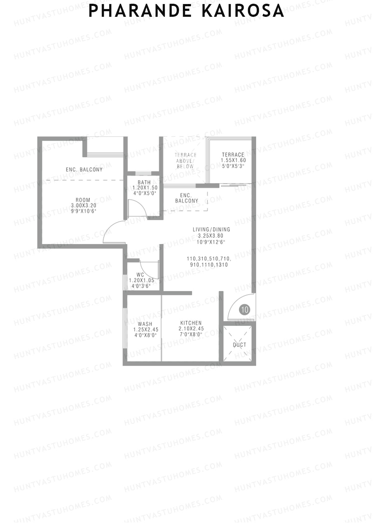 Pharande Kairosa Tower C Unit 10  Floor Plan