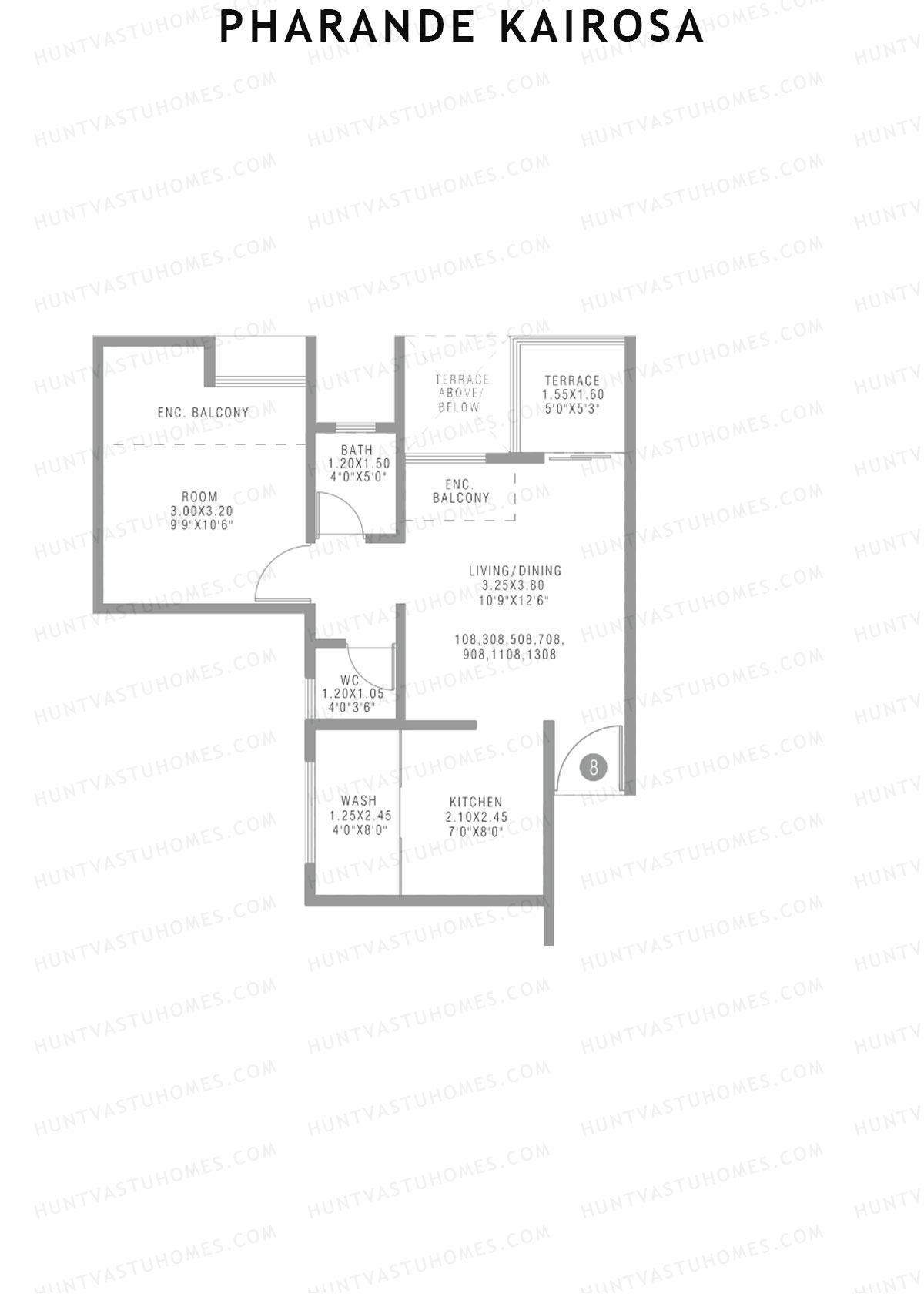 Pharande Kairosa Tower C Unit 1  Floor Plan