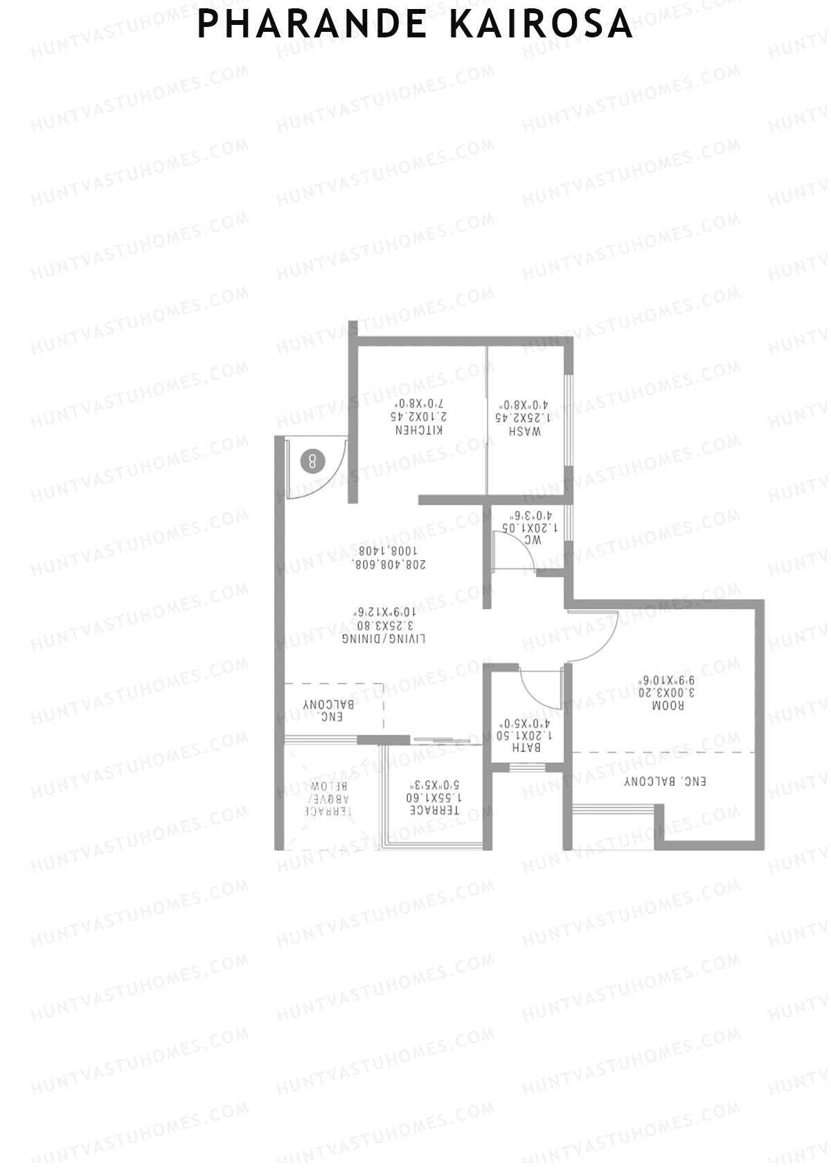 Pharande Kairosa Tower C Unit 3 1 Floor Plan