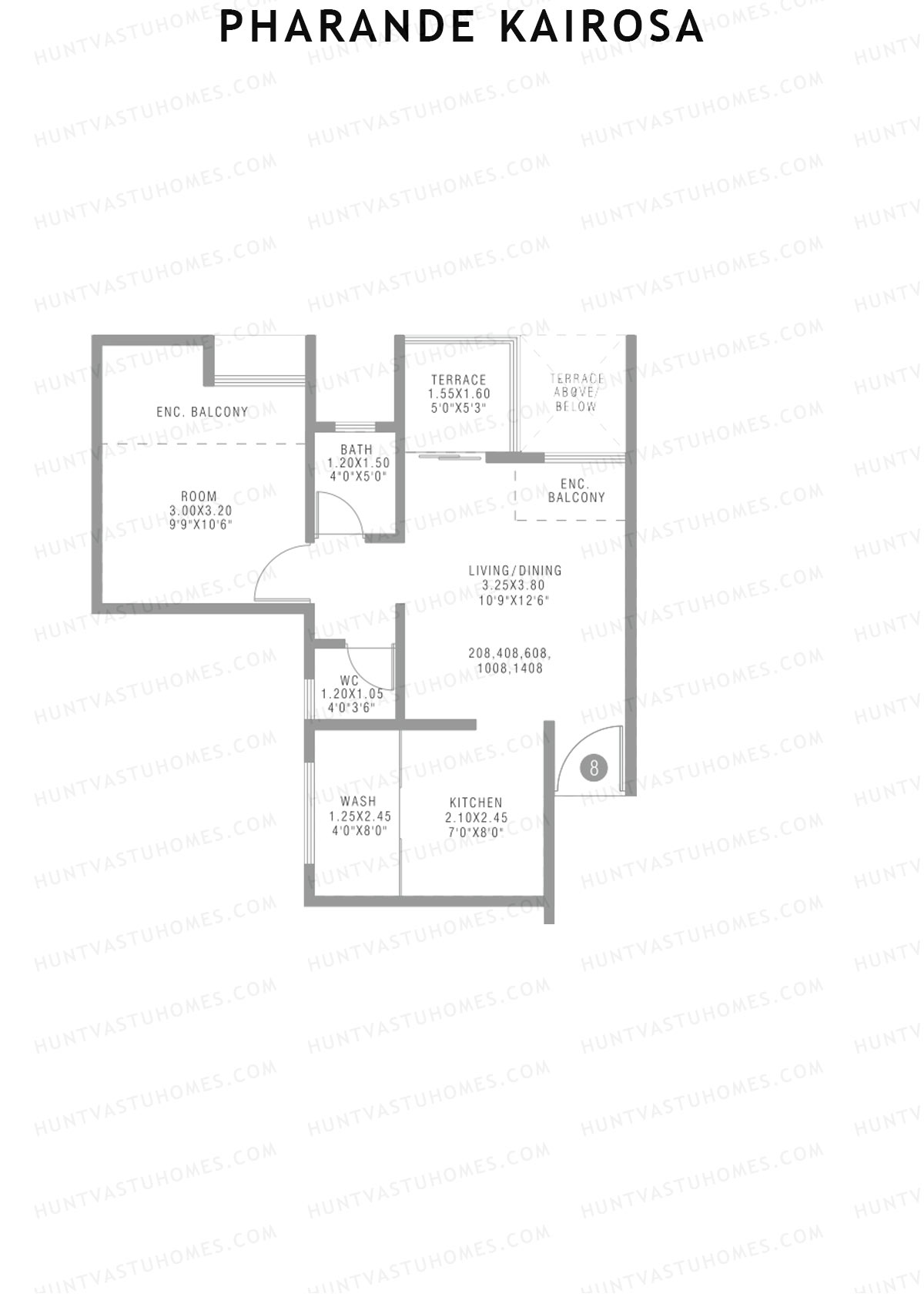 Pharande Kairosa Tower C Unit 8 1 Floor Plan