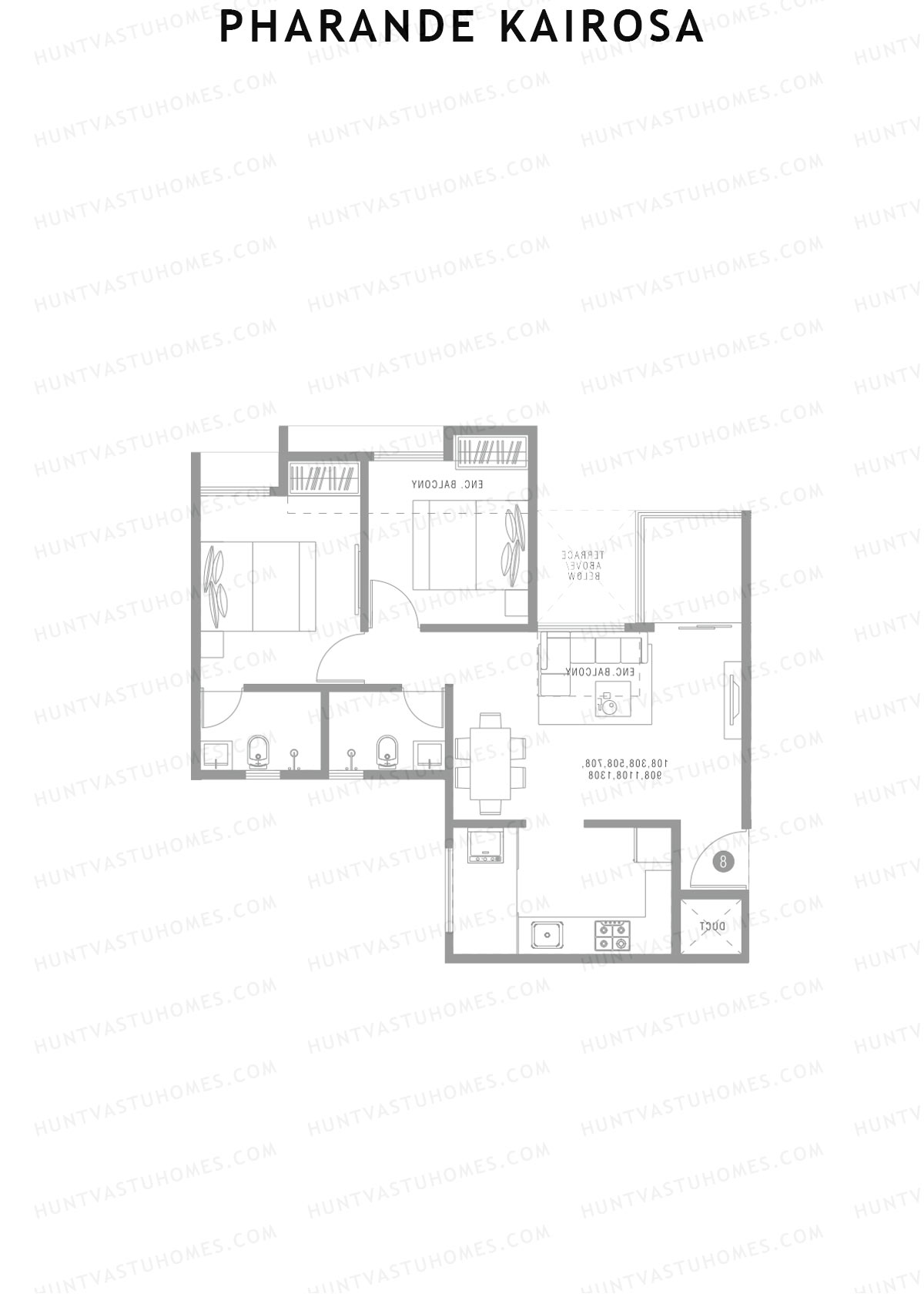 Pharande Kairosa Tower D Unit 1  Floor Plan