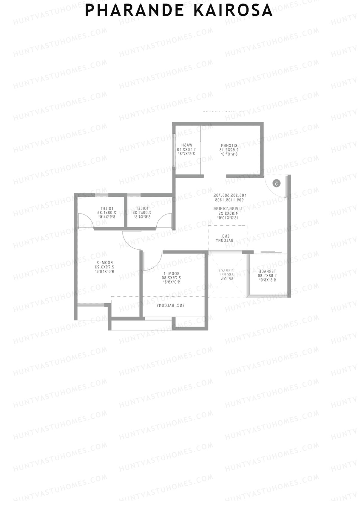 Pharande Kairosa Tower D Unit 4  Floor Plan