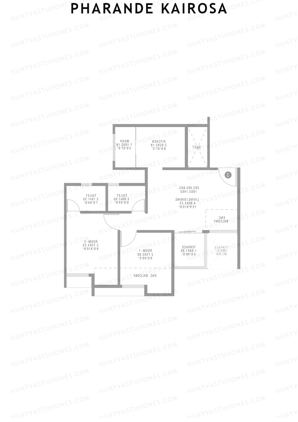 Pharande Kairosa Tower D Unit 6  Floor Plan