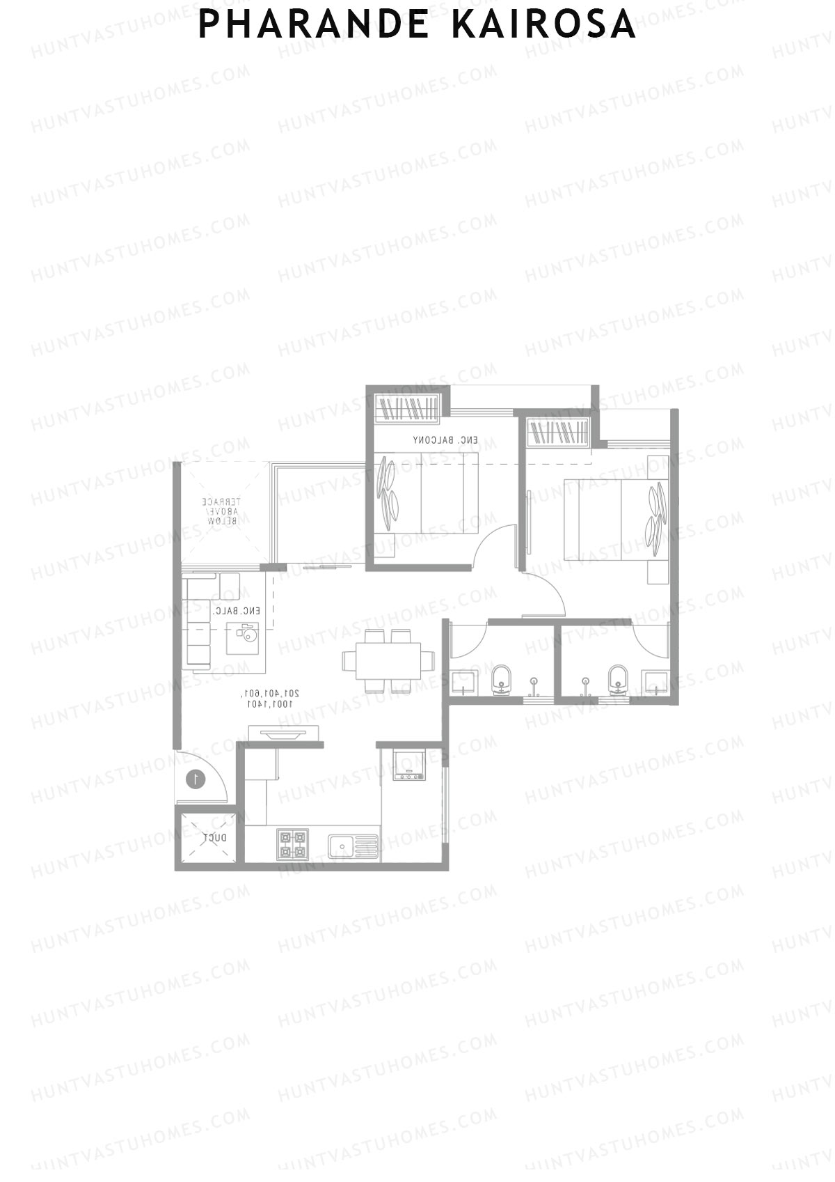 Pharande Kairosa Tower D Unit 8 1 Floor Plan